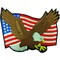American Flag with Eagle Patch 9 1/4&#x22;